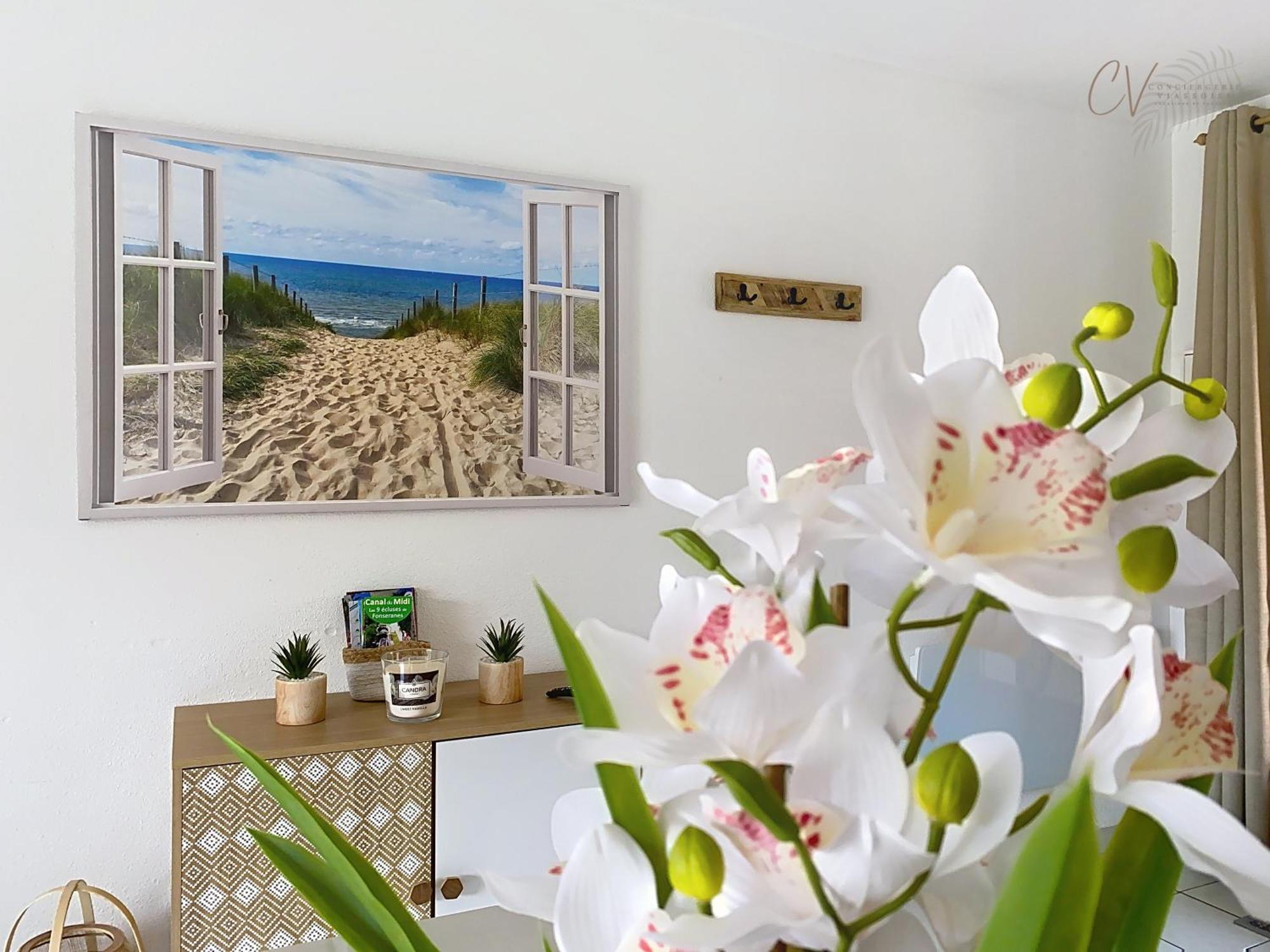 Maison "Douceurs D'Ete " Maison De Vacances Bord De Mer A Vias Plage - 600M De La Plage Et Du Canal Du Midi - Piscine Residentielle, Wifi Fibre, Activites Et Loisirs المظهر الخارجي الصورة