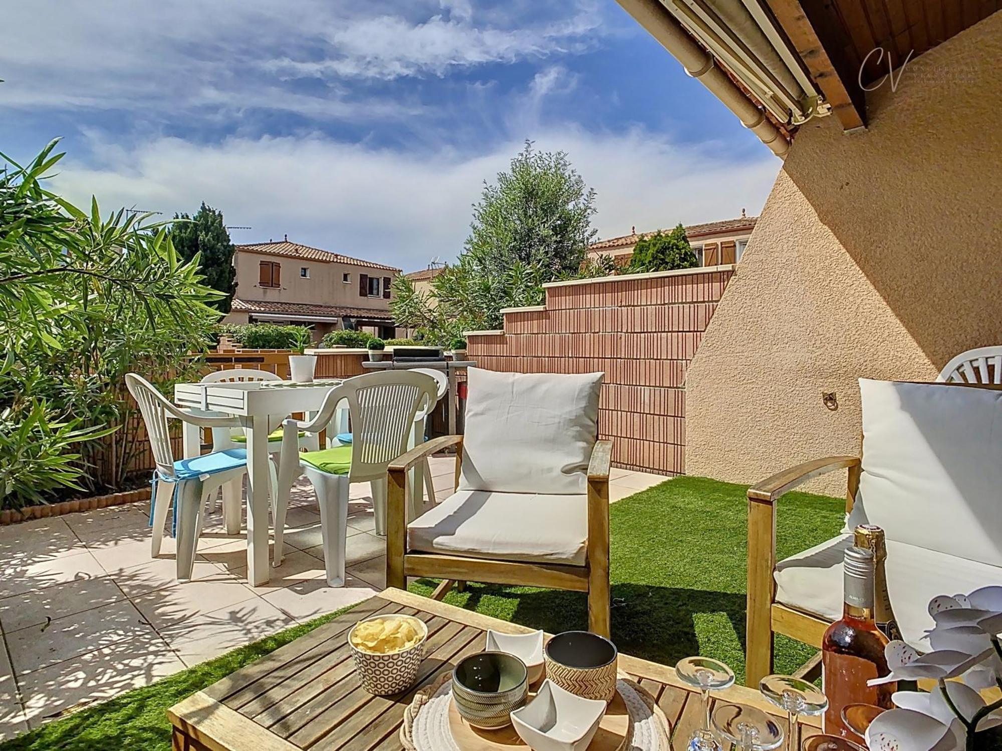 Maison "Douceurs D'Ete " Maison De Vacances Bord De Mer A Vias Plage - 600M De La Plage Et Du Canal Du Midi - Piscine Residentielle, Wifi Fibre, Activites Et Loisirs المظهر الخارجي الصورة